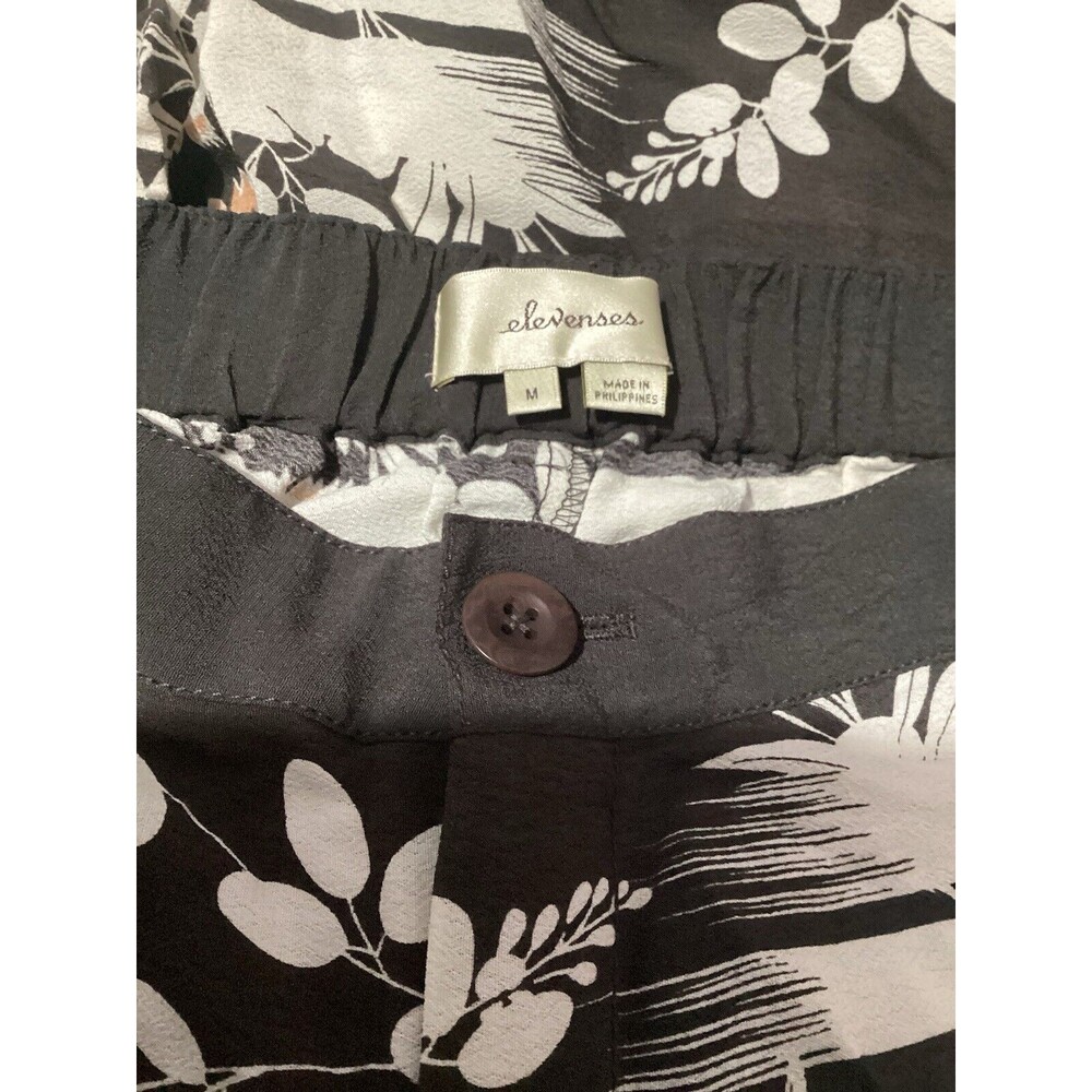 Elevenses Anthropologie Women's Wildflower Joggers in Black Size M Elastic Waist - Picture 6 of 8